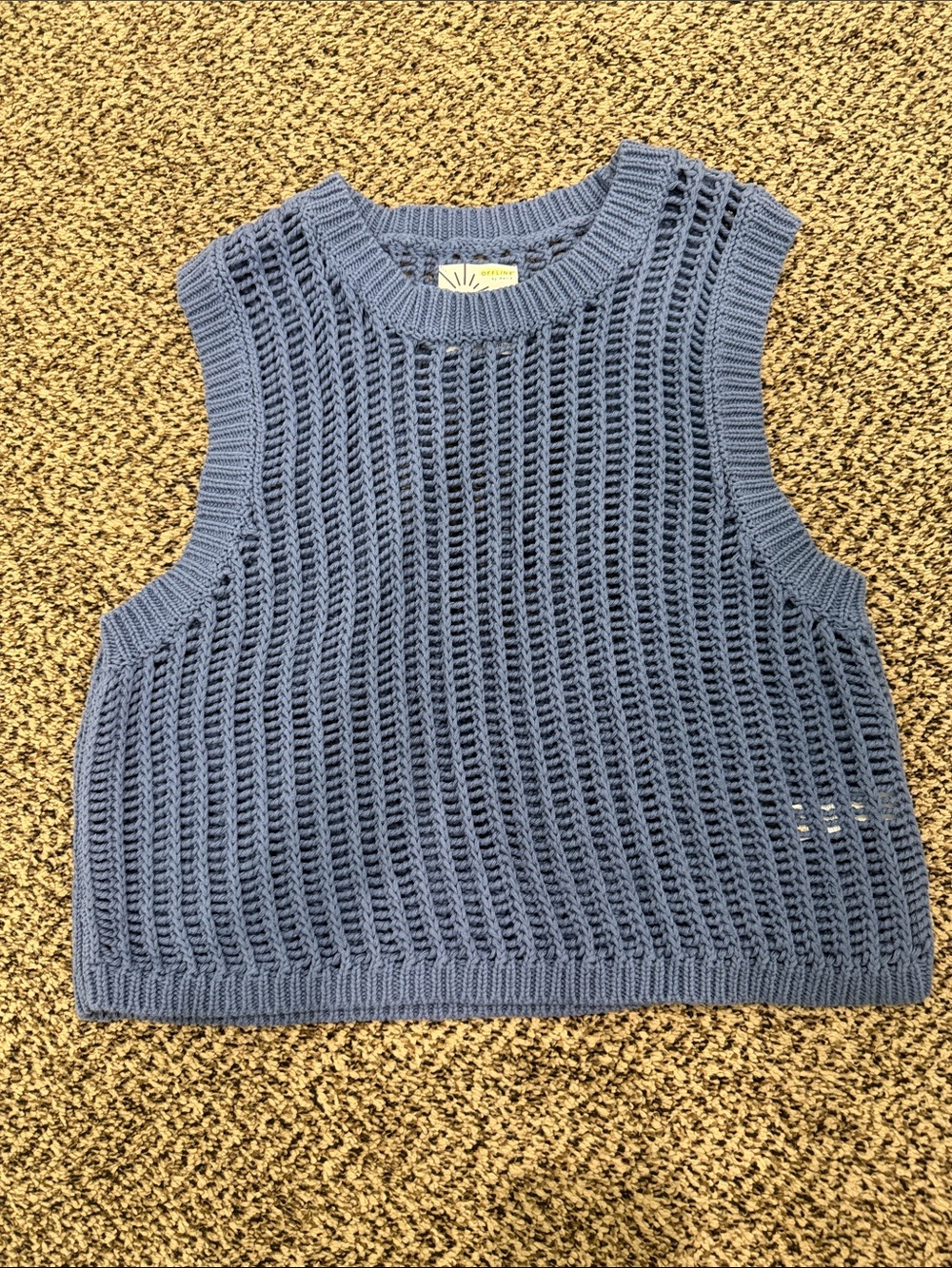 Offline by aerie Open-Knit Sleeveless Sweater Vest